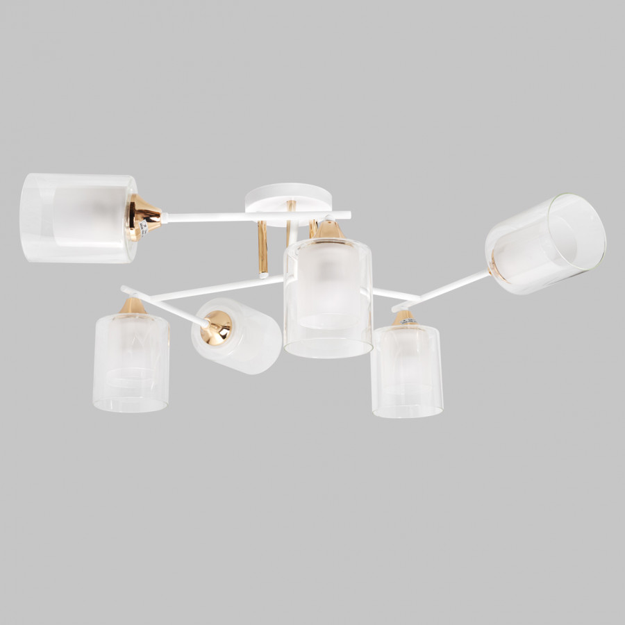 Люстра потолочная, 6*E27, белый+золото MD.2188-6-S-WH+FGD IMEX