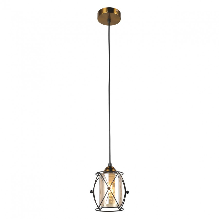 Люстра подвесная Е27 1*60Вт MD.1023-1-P-BK+GBR IMEX