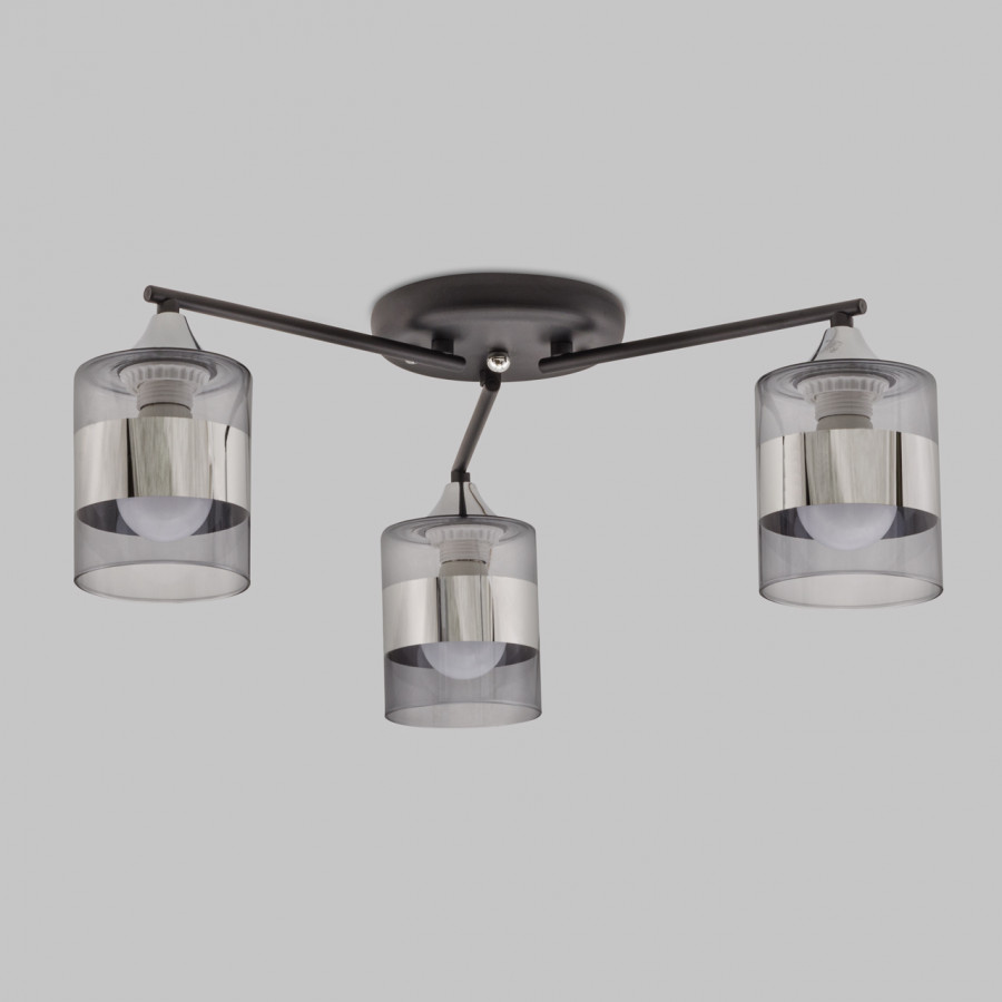 Люстра потолочная 3*60Вт E27 MD.0877-3-S BK+CH IMEX