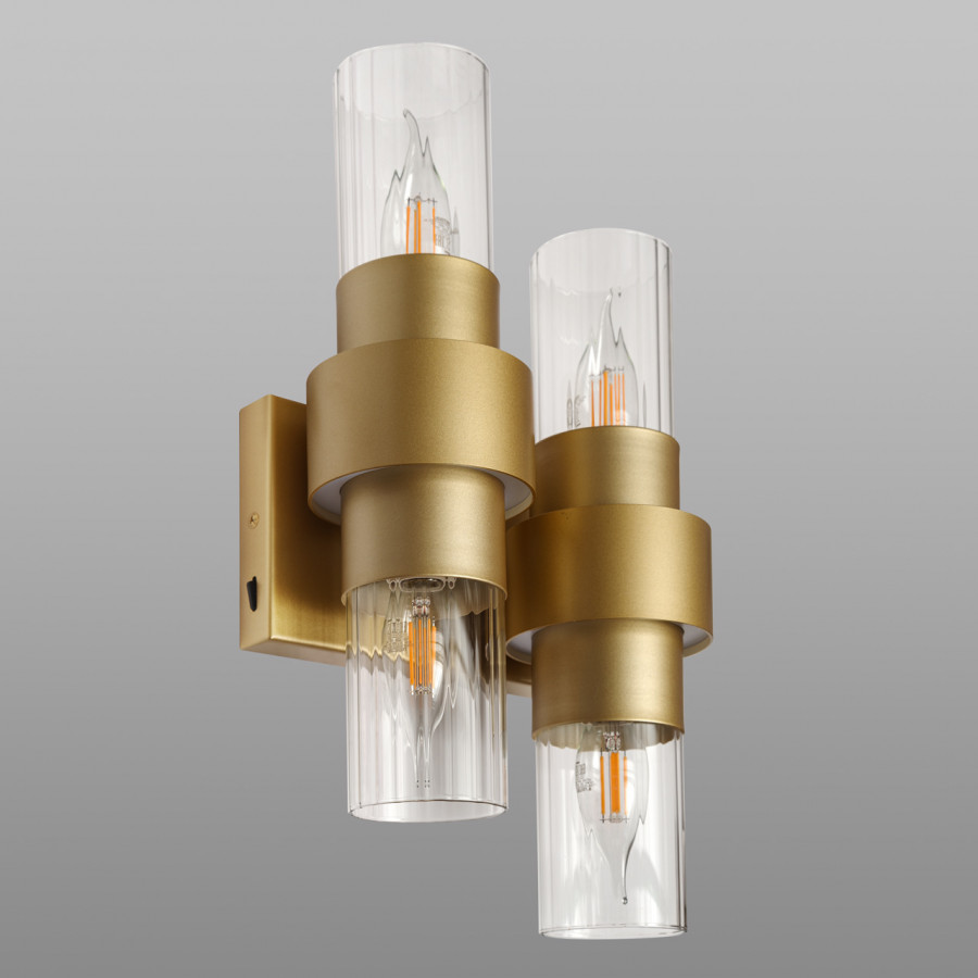 Бра настенное, 4*Е14+LED 5W, 3000К, матовое золото MD.23472-4-W-SGD IMEX
