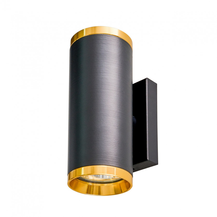 Светильник GU10 2*50W настенный спот Черный+Золото IL.0005.5200 GD IMEX