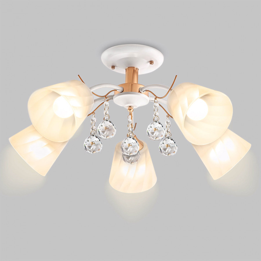 Люстра потолочная 5*60Вт Е27 MD.0567-5-S WT+FGD IMEX