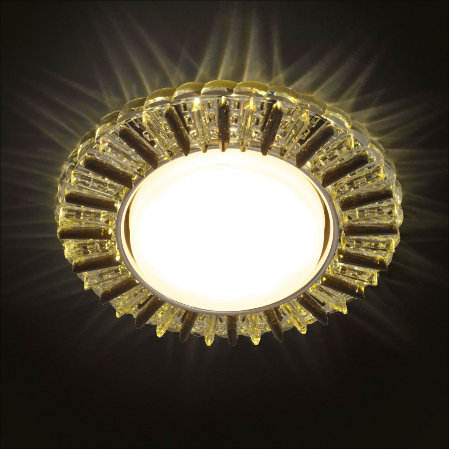 Светильник GX53+LED 4W 4000K, встраиваемый ПОЛИКРИСТАЛЛ CH/CLEAR+GRAY IL.0028.2022 IMEX