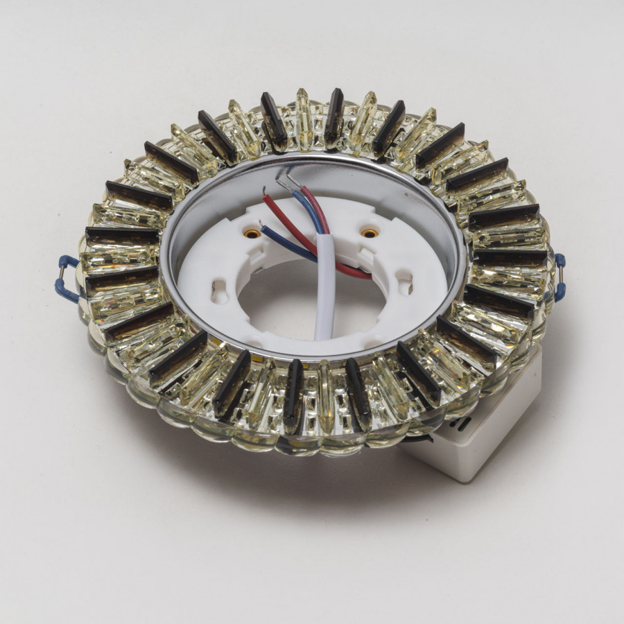 Светильник GX53+LED 4W 4000K, встраиваемый ПОЛИКРИСТАЛЛ CH/CLEAR+GRAY IL.0028.2022 IMEX