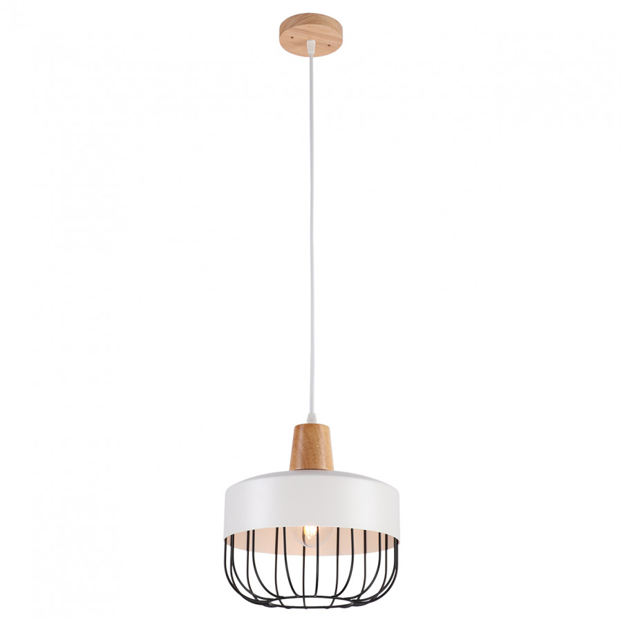 Люстра подвесная 1*60Вт E27 MD.0913-1-P WH+BK IMEX