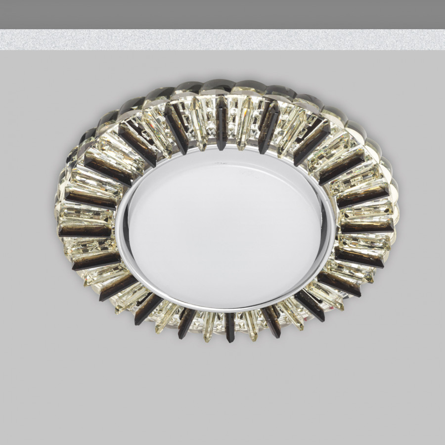 Светильник GX53+LED 4W 4000K, встраиваемый ПОЛИКРИСТАЛЛ CH/CLEAR+GRAY IL.0028.2022 IMEX