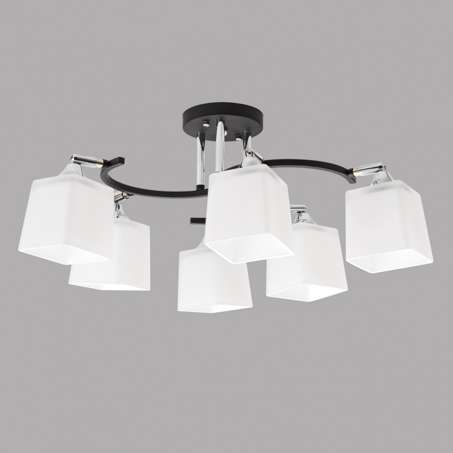 Люстра потолочная, 6*E27, черный+хром MD.6106-6-S-BK+CH IMEX