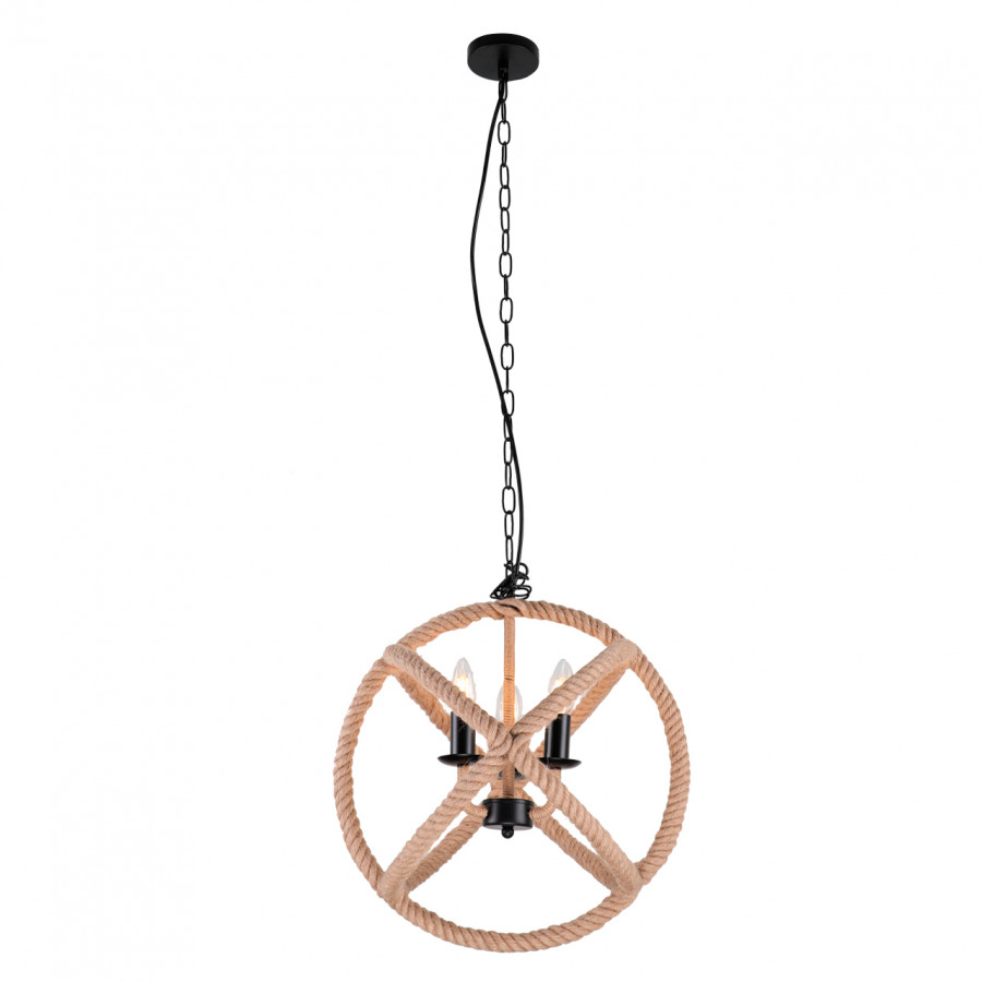 Люстра подвесная 3*60Вт E14 MD.3158-3-P BK+BR IMEX