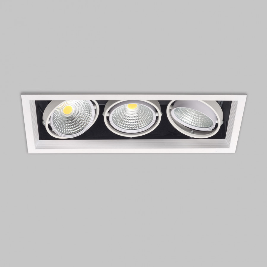 Светильник карданный LED 3*20W встраиваемый, WH IL.0006.2315 IMEX