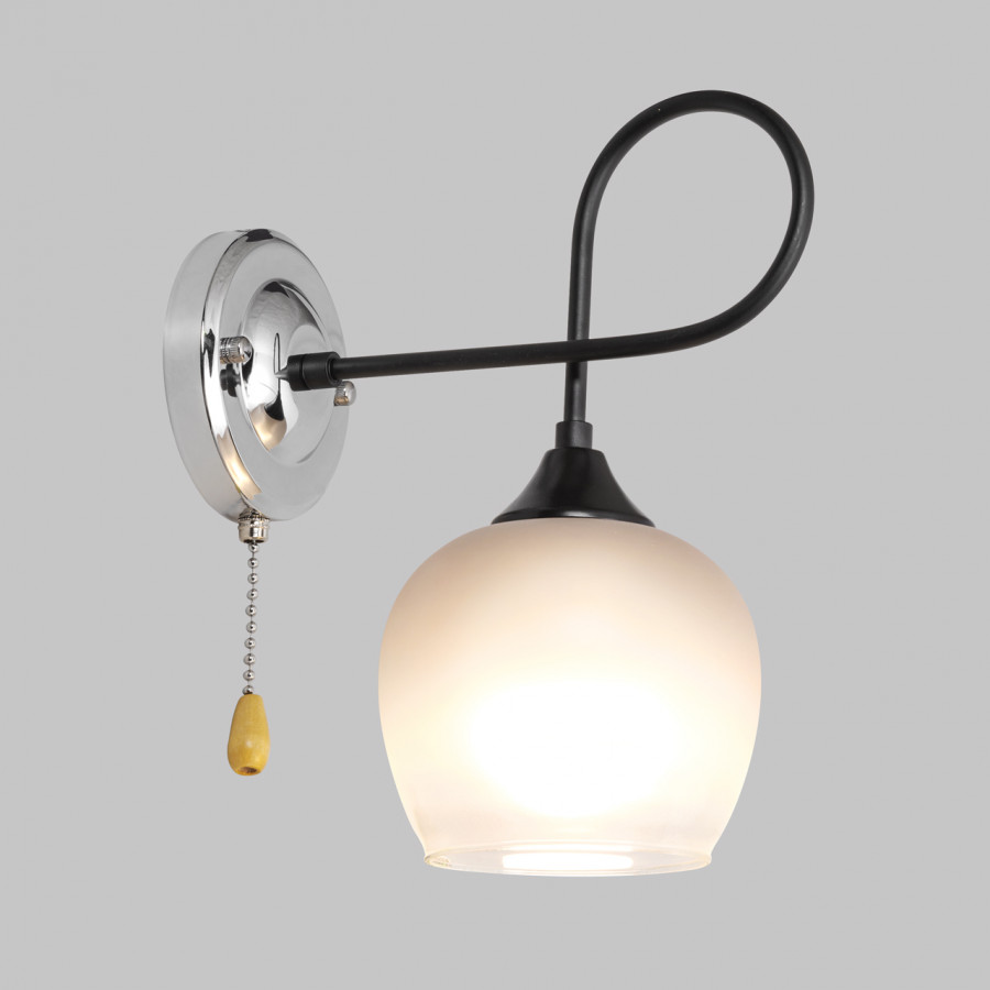 Бра настенное, 1*Е27, черный+хром MD.4243-1-W-BK+CH IMEX
