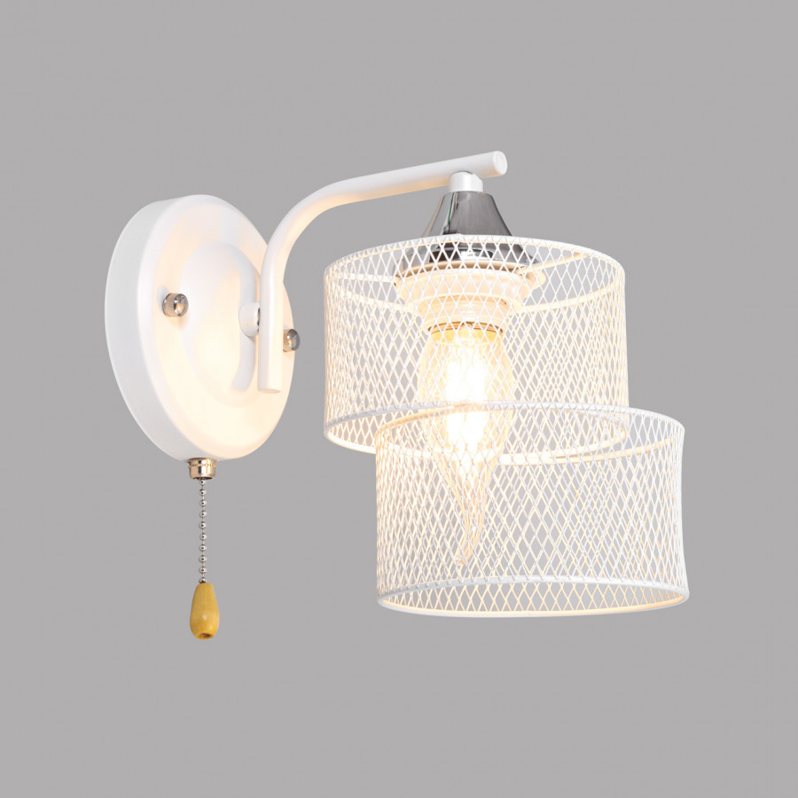 Бра настенное, 1*Е27, белый+хром MD.4252-1-W-WH+CH IMEX