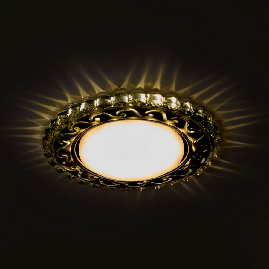 Светильник GX53+LED 4W 4000K, встраиваемый ПОЛИКРИСТАЛЛ CH/CLEAR+GRAY IL.0028.1722 IMEX