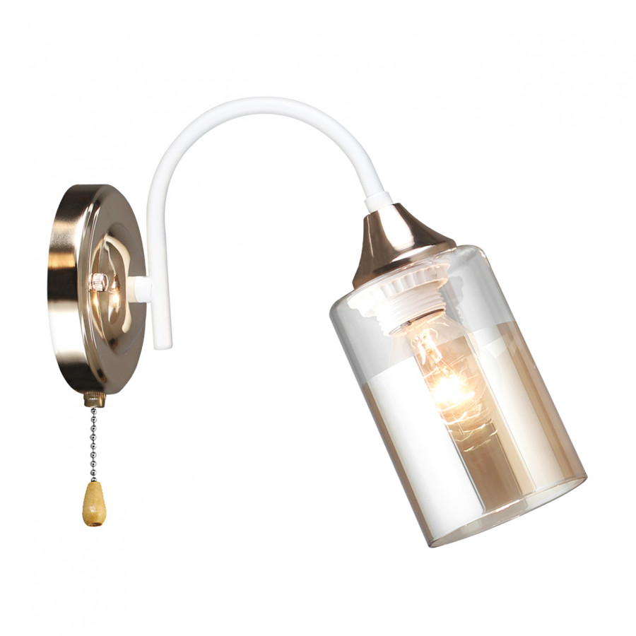 Бра настенное, 1*Е27, белый+золото MD.2196-1-W-WH+FGD IMEX