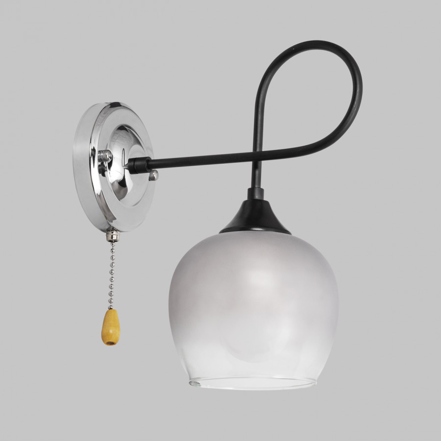 Бра настенное, 1*Е27, черный+хром MD.4243-1-W-BK+CH IMEX