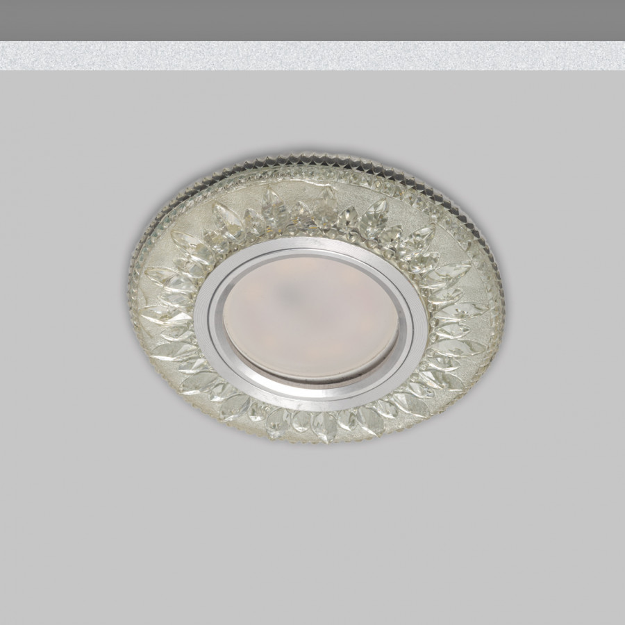 Светильник MR16+LED 3W 4000K встраиваемый ПОЛИКРИСТАЛЛ, AL/CLEAR IL.0027.0103 IMEX