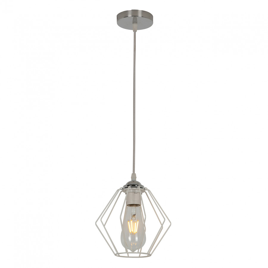 Люстра подвесная 1*60Вт E27 MD.3099-1-P WH+CH IMEX