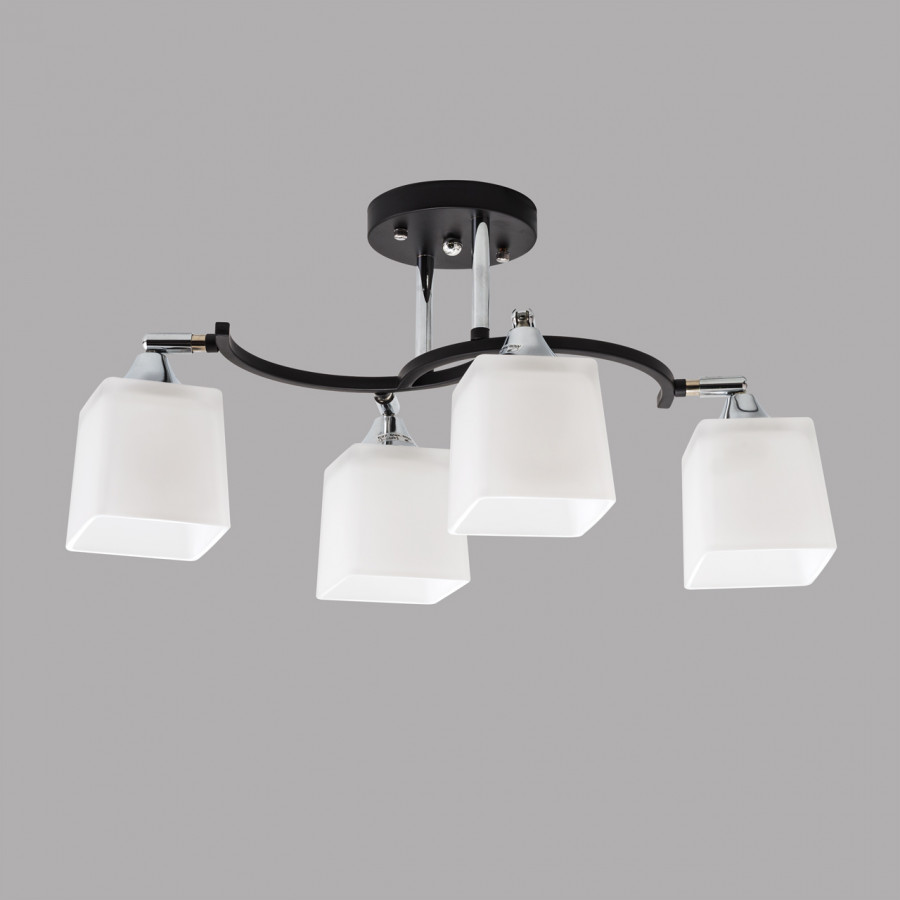 Люстра потолочная, 4*E27, черный+хром MD.6106-4-S-BK+CH IMEX