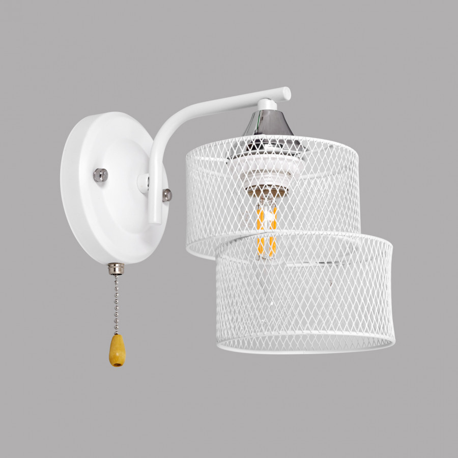 Бра настенное, 1*Е27, белый+хром MD.4252-1-W-WH+CH IMEX