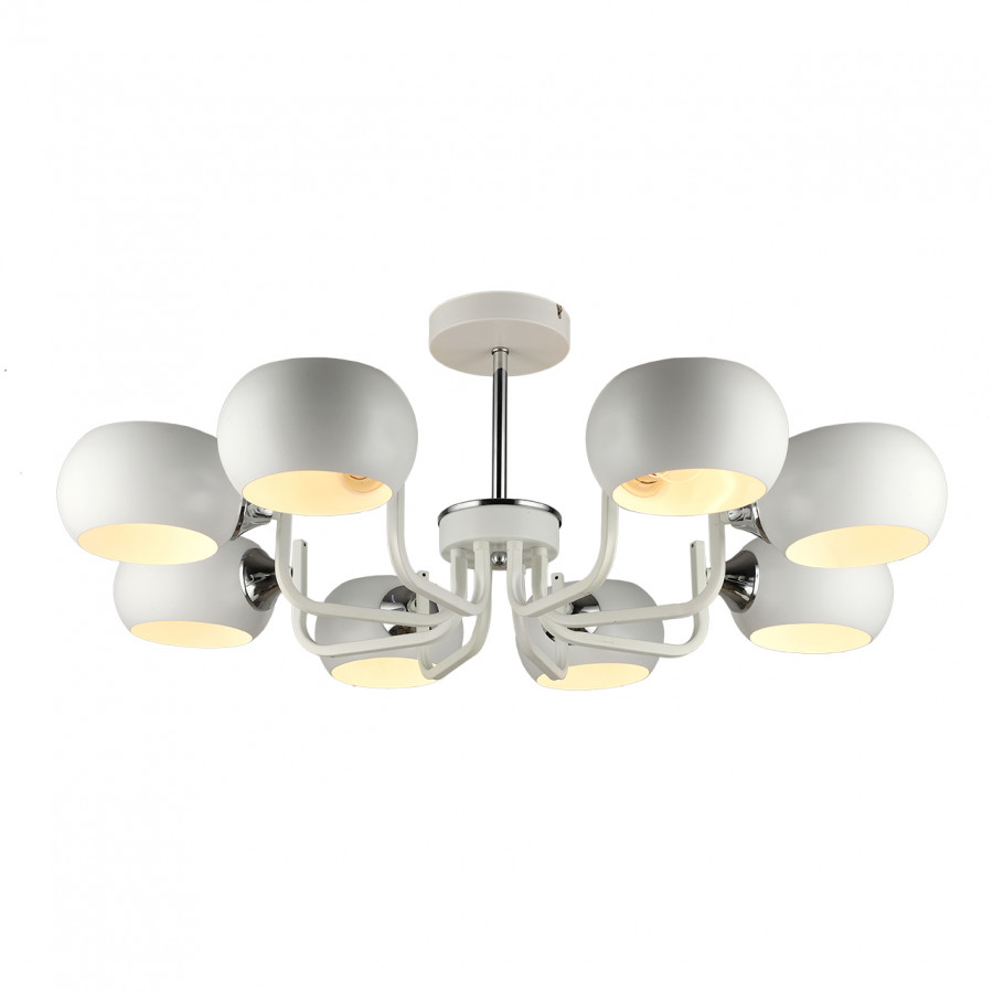 Люстра потолочная 8*60Вт E14 MD.4914-8-S WH+CH IMEX