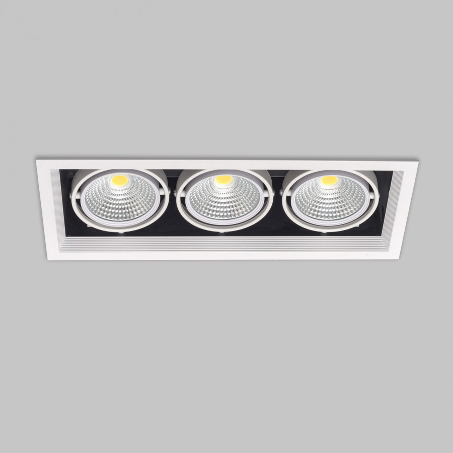 Светильник карданный LED 3*20W встраиваемый, WH IL.0006.2315 IMEX