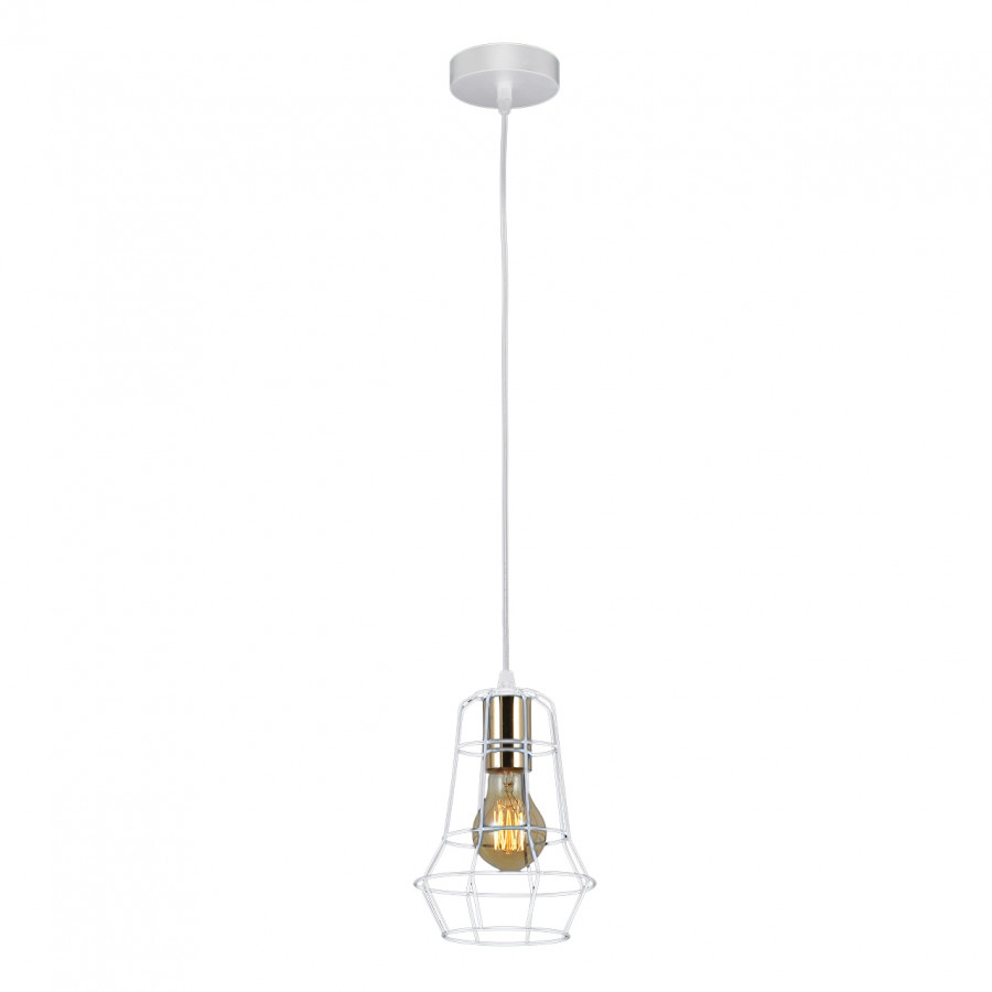 Люстра подвесная 1*60Вт E27 MD.6133-1-P WH+FGD IMEX