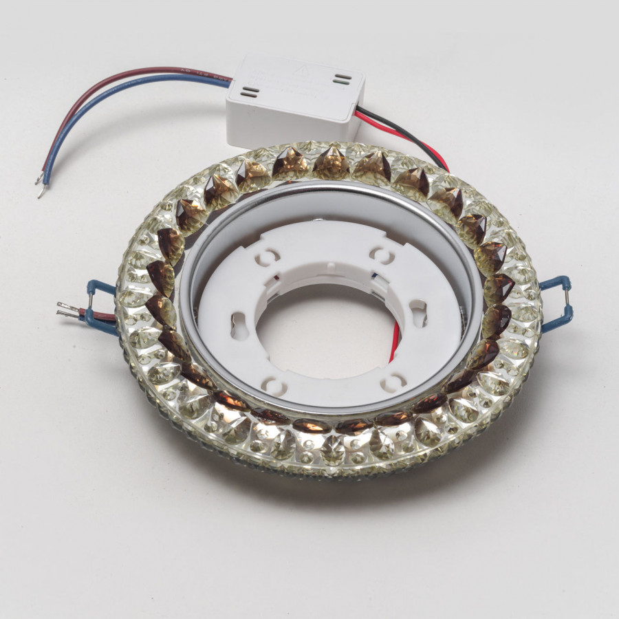 Светильник GX53+LED 4W 4000K, встраиваемый ПОЛИКРИСТАЛЛ CH/CLEAR+BK IL.0028.1618 IMEX