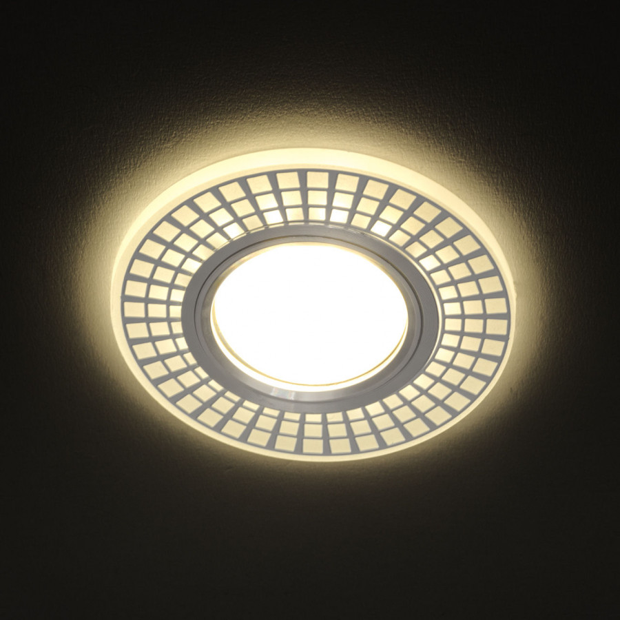 Светильник MR16+LED 3W 4000K, встраиваемый акрил, CH/WH+WH IL.0030.0615 IMEX