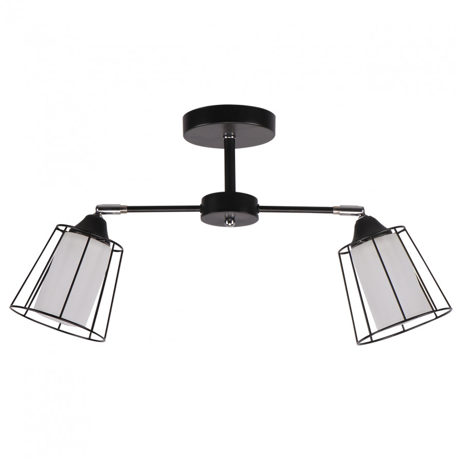 Люстра подвесная 2*60Вт E27 MD.24380-2-S BK+CH IMEX