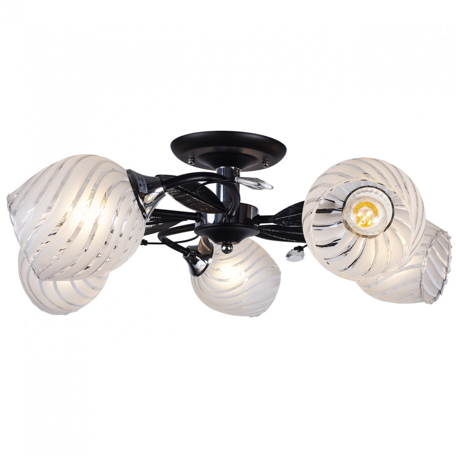 Люстра потолочная 5*60Вт Е27 MD.0509-5-S BK+CH IMEX