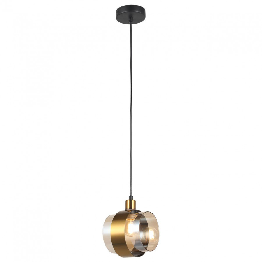 Люстра подвесная Е14 1*40Вт MD.51891-1-P-BK+GBR IMEX