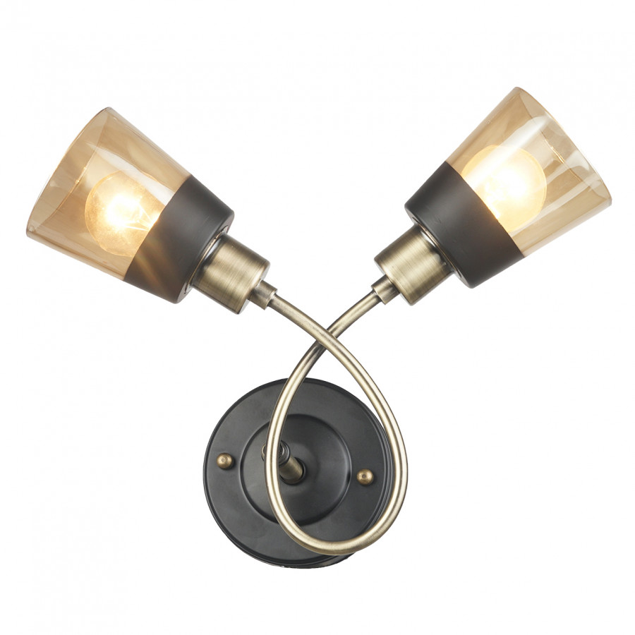 Бра 2*60Вт E14 MD.4045-2-W AB+BK IMEX