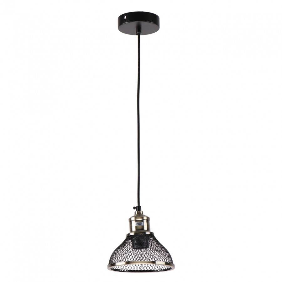 Люстра подвесная 1*60Вт E27 MD.0786-1-P AB+BK IMEX
