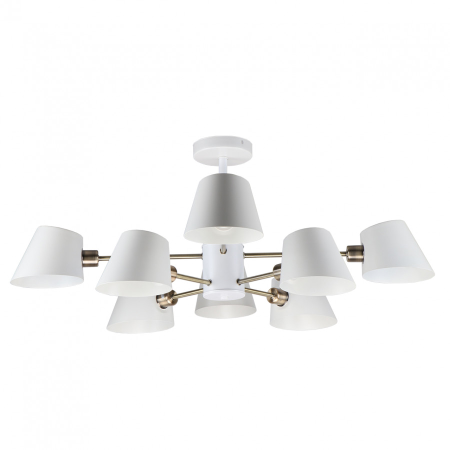 Люстра потолочная 8*60Вт E14 MD.9130-8-S WH+AB IMEX