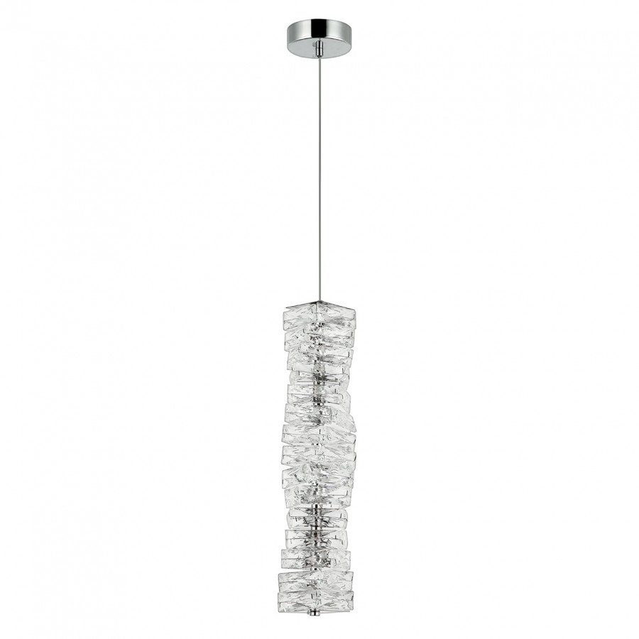 Люстра подвесная светодиодная, LED 18W, 3000К+4000К+6000К, К5 кристалл, 460 мм CR.0808-460-1-P-CH IMEX