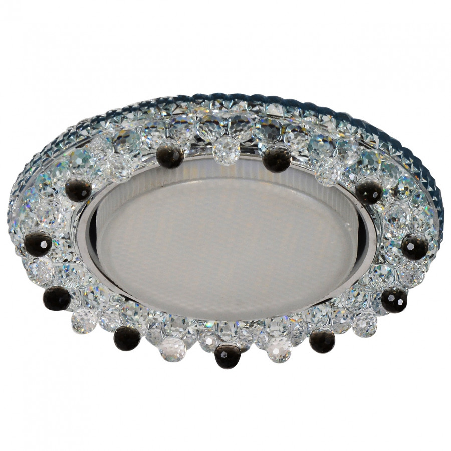 Светильник GX53+LED 4W 4000K, встраиваемый ПОЛИКРИСТАЛЛ CH/CLEAR+GRAY IL.0028.0922 IMEX