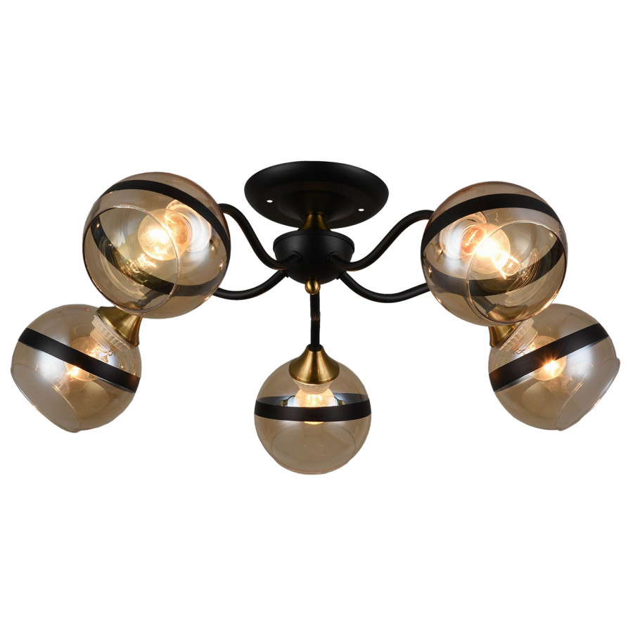 Люстра потолочная 5*60Вт E27 MD.3595-5-S COFFEE+FGD IMEX