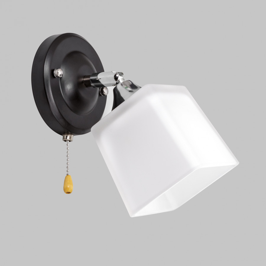 Бра настенное, 1*Е27, черный+хром MD.6106-1-W-BK+CH IMEX