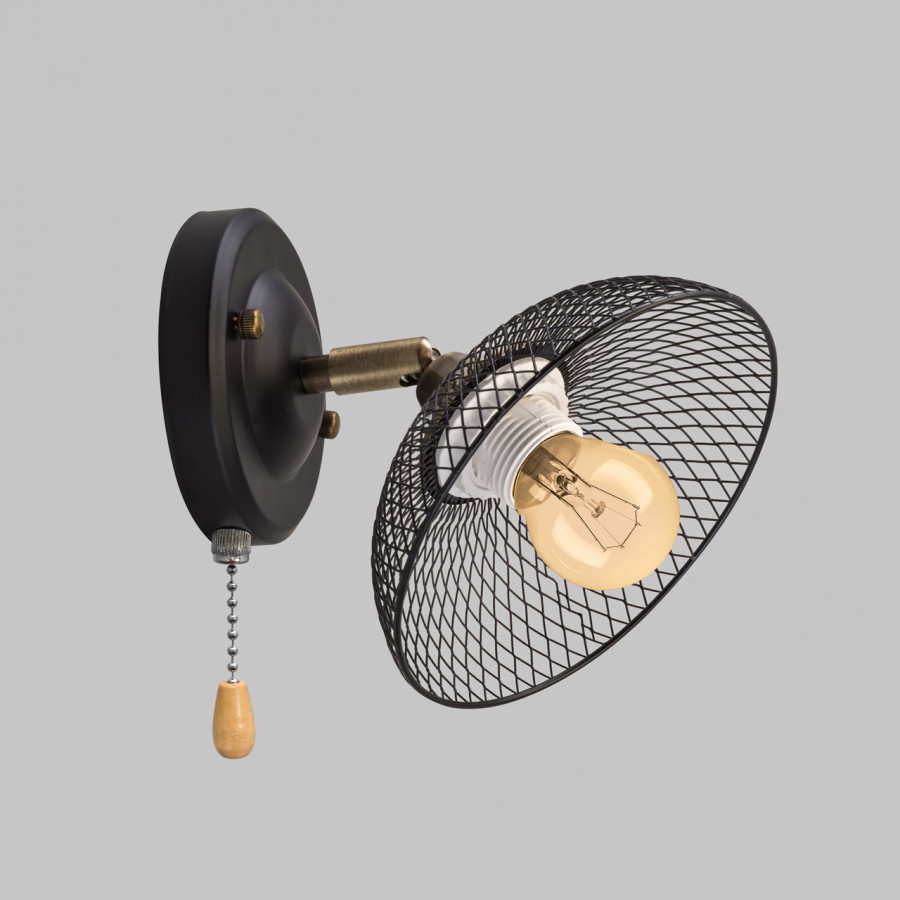 Бра настенное 1*Е27 MD.5728-1-W-AB+BK IMEX