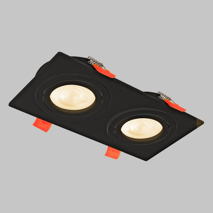 Светильник встраиваемый поворотный GU10 2x50W Черный IL.0029.0008-2-BK IMEX