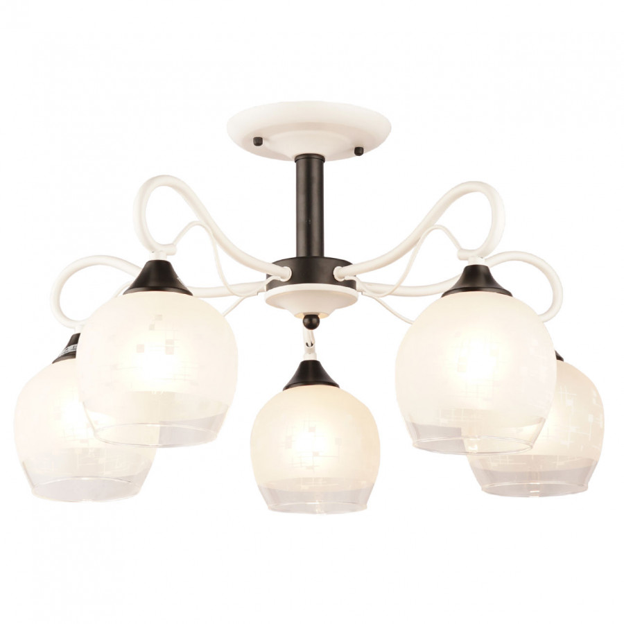 Люстра потолочная 5*60Вт Е27 MD.0764-5-S WT+BK IMEX