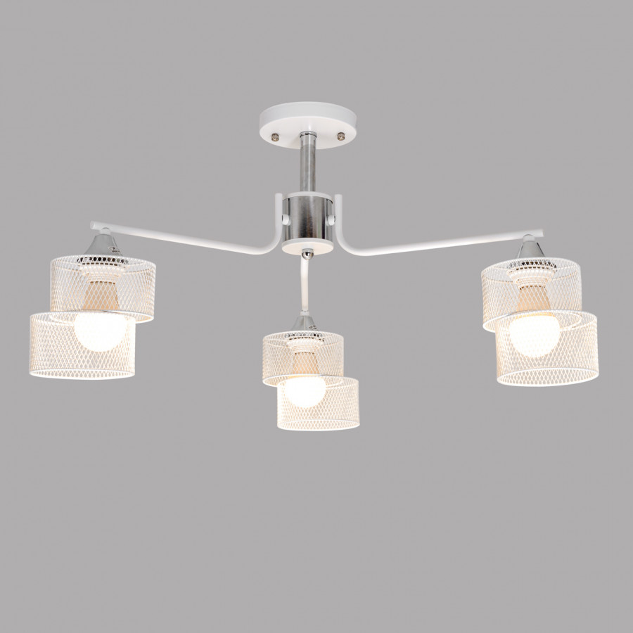 Люстра потолочная, 3*E27, белый+хром MD.4252-3-S-WH+CH IMEX Люстра потолочная, 3*E27, белый+хром MD.4252-3-S-WH+CH IMEX