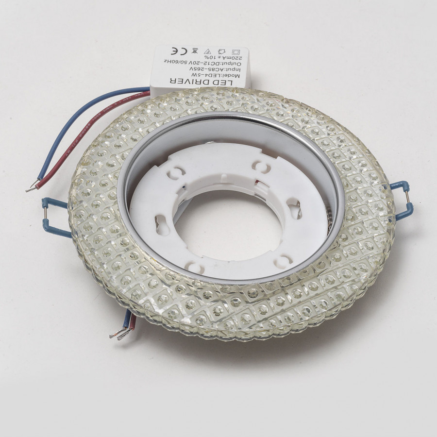 Светильник GX53+LED 4W 4000K, встраиваемый ПОЛИКРИСТАЛЛ CH/CLEAR IL.0028.0303 IMEX