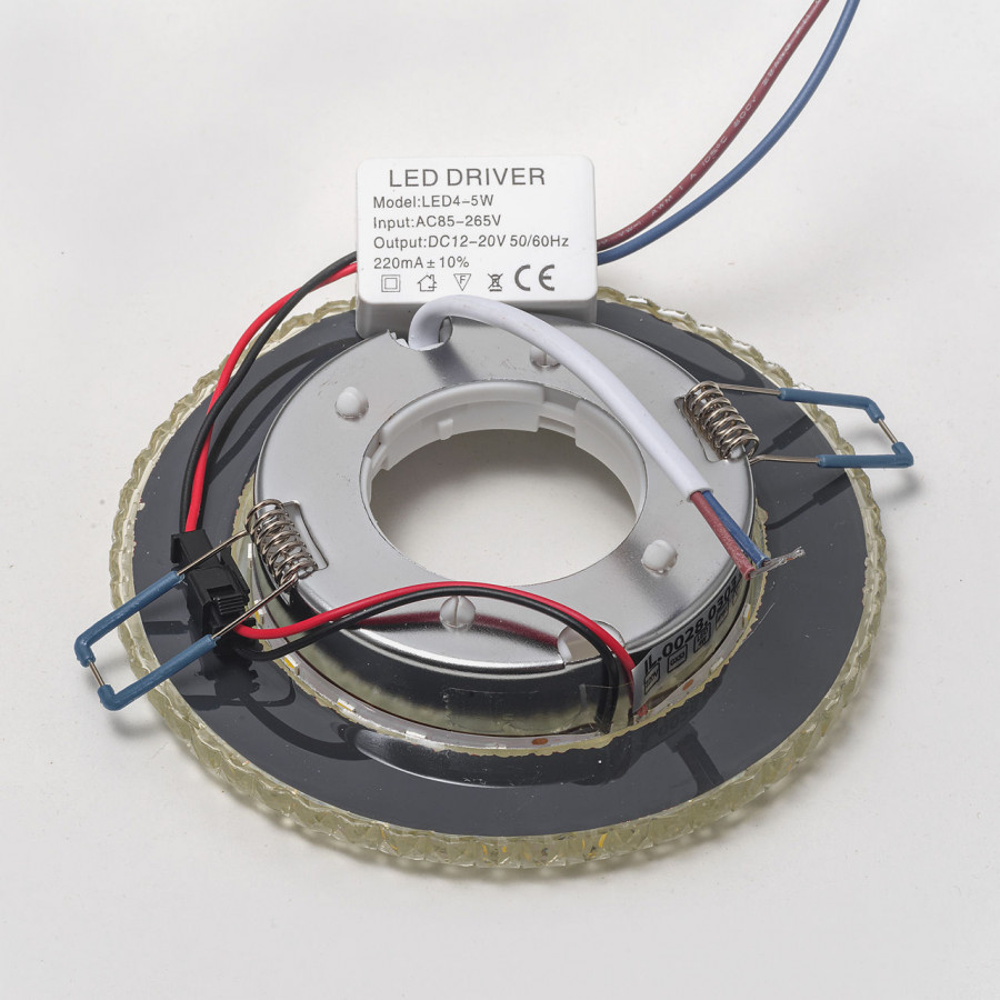 Светильник GX53+LED 4W 4000K, встраиваемый ПОЛИКРИСТАЛЛ CH/CLEAR IL.0028.0303 IMEX