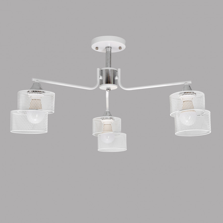 Люстра потолочная, 3*E27, белый+хром MD.4252-3-S-WH+CH IMEX