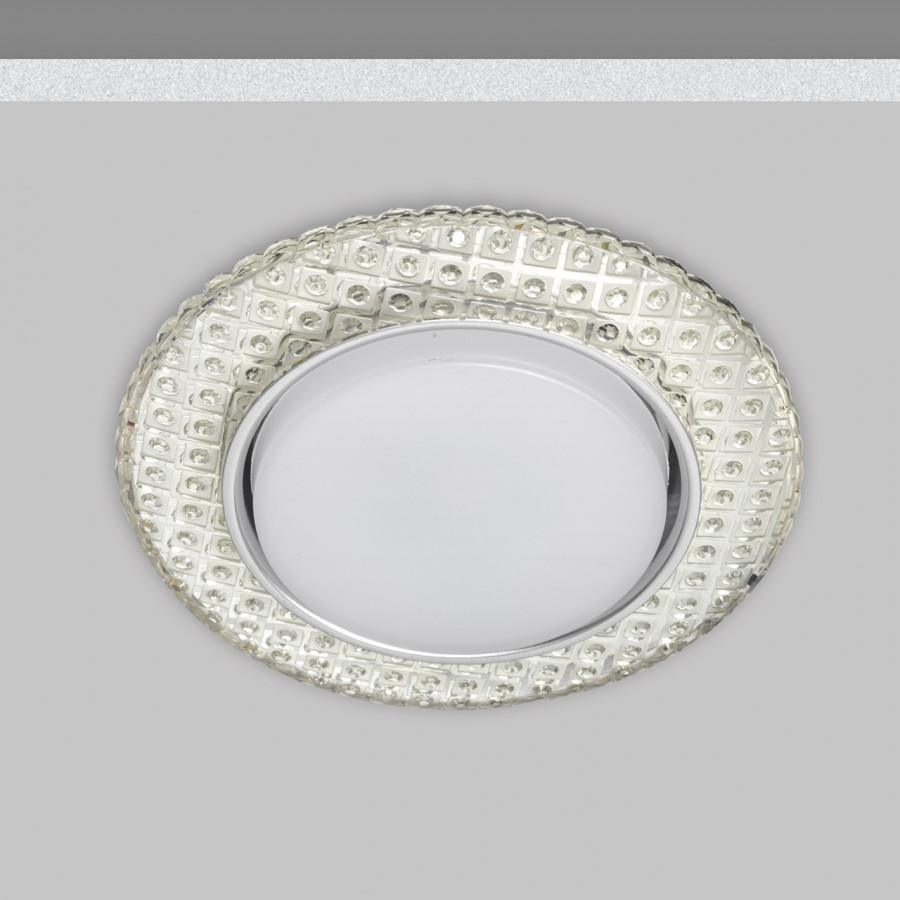 Светильник GX53+LED 4W 4000K, встраиваемый ПОЛИКРИСТАЛЛ CH/CLEAR IL.0028.0303 IMEX