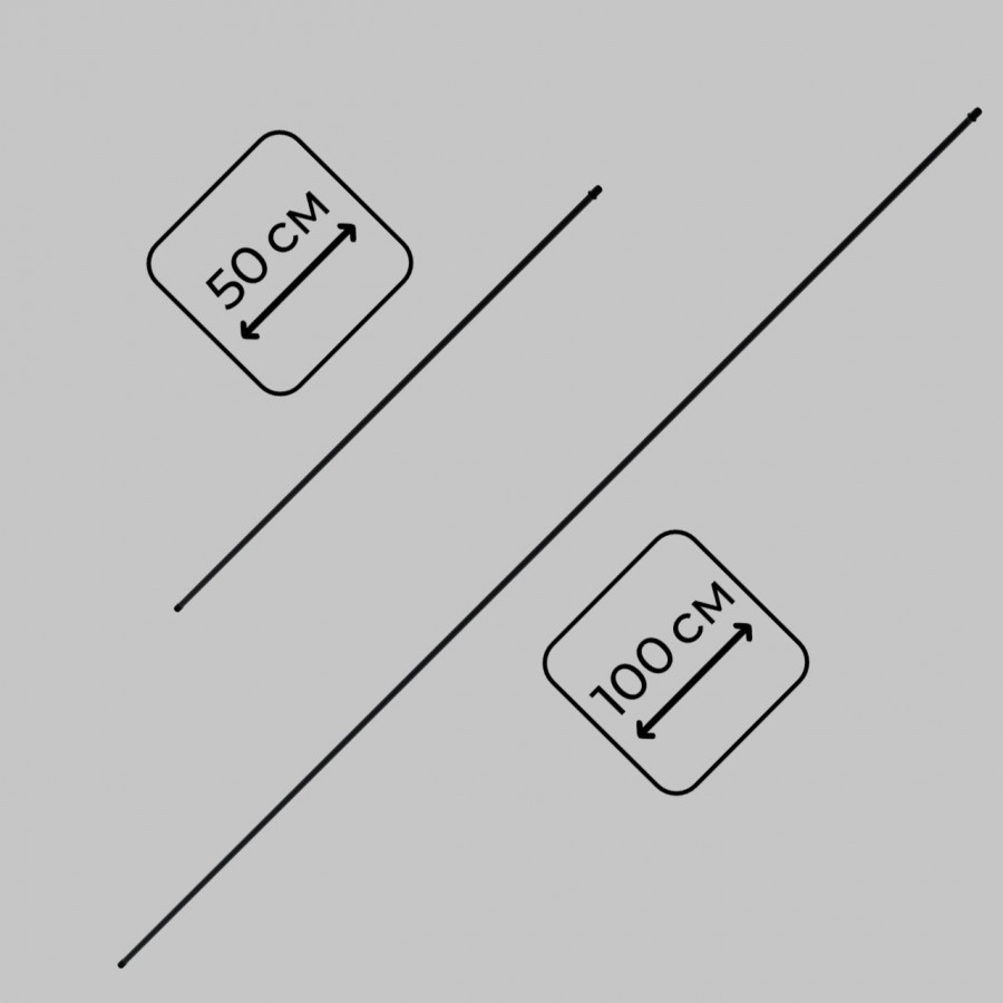 Стойка потолочная 1000мм, осветительной системы THIN & SMART, Черная IL.0060.3000-1000-BK IMEX