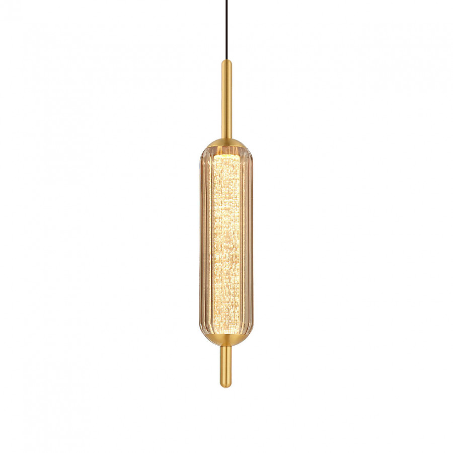 Люстра подвесная светодиодная 5W, 4000K, 220мм, плафон янтарный PLC-7076-220-P-AMBER IMEX