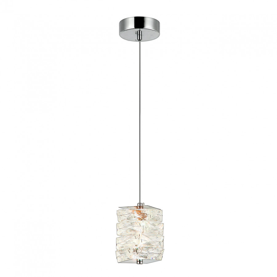 Люстра подвесная светодиодная, LED 4W, 3000К+4000К+6000К, К5 кристалл, 120 мм CR.0808-120-1-P-CH IMEX