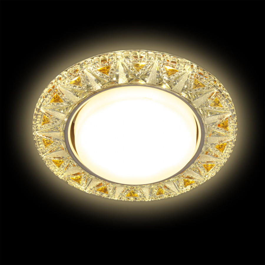 Светильник GX53+LED 4W 4000K, встраиваемый ПОЛИКРИСТАЛЛ CH/CLEAR+GD IL.0028.1370 IMEX