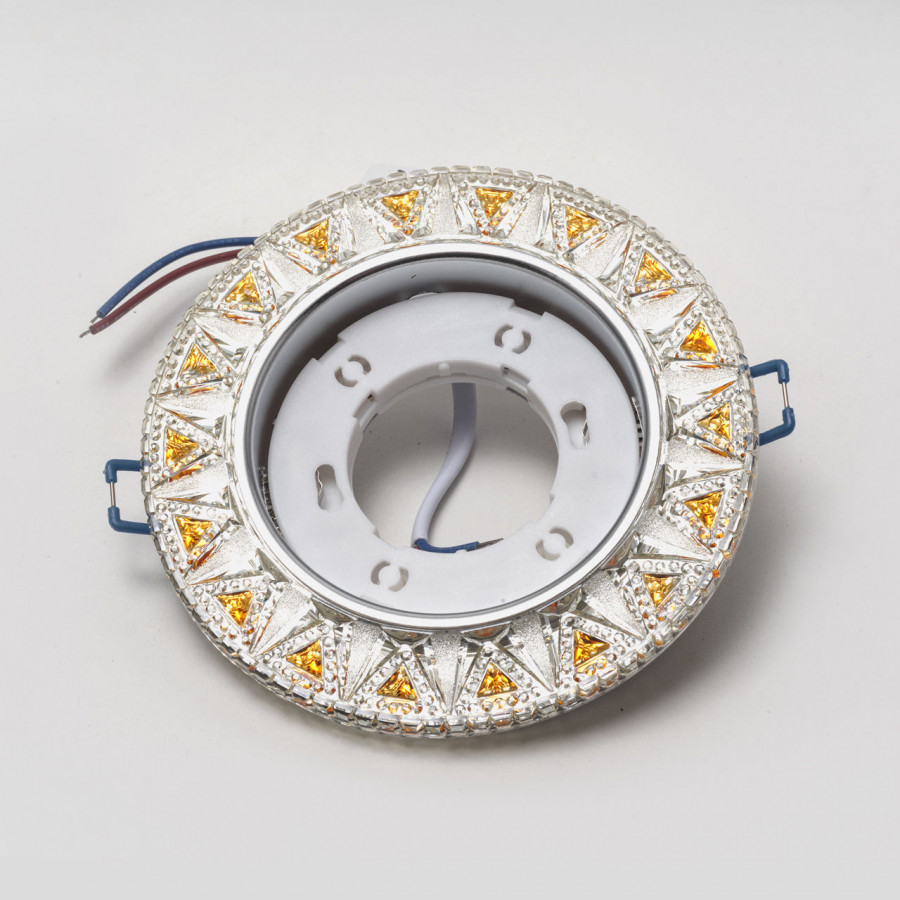 Светильник GX53+LED 4W 4000K, встраиваемый ПОЛИКРИСТАЛЛ CH/CLEAR+GD IL.0028.1370 IMEX